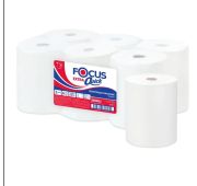 Бумажные полотенца в рулоне Focus Quick Premium белые, система H1, 2 слоя, 150 метров в рулоне, 6 рулонов в упаковке, артикул 5050023
