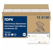 Бумажные полотенца листовые Tork Premium Singlefold белые, ZZ-сложение, 200 листов в пачке, 2 слоя, H3, 20 пачек в упаковке, артикул 133100